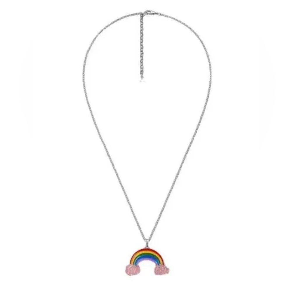 Gucci Full Inclusion Enamel Rainbow Ghost Pendant Necklace With Gift Bag & Box - Picture 5 of 16